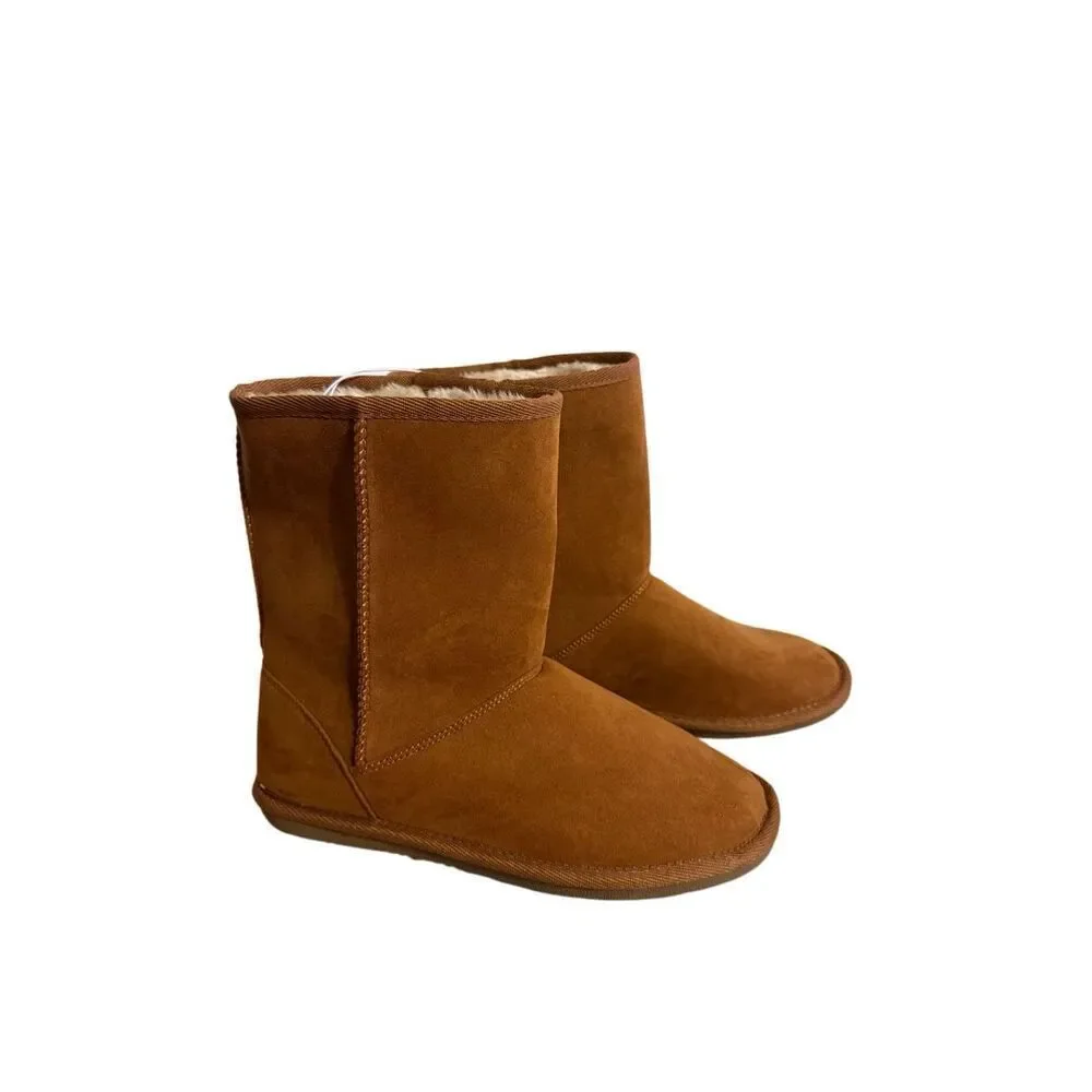 Brand New Harper Canyon Plus Faux Shearling Lined Brown Boots Size 4 Big Kids